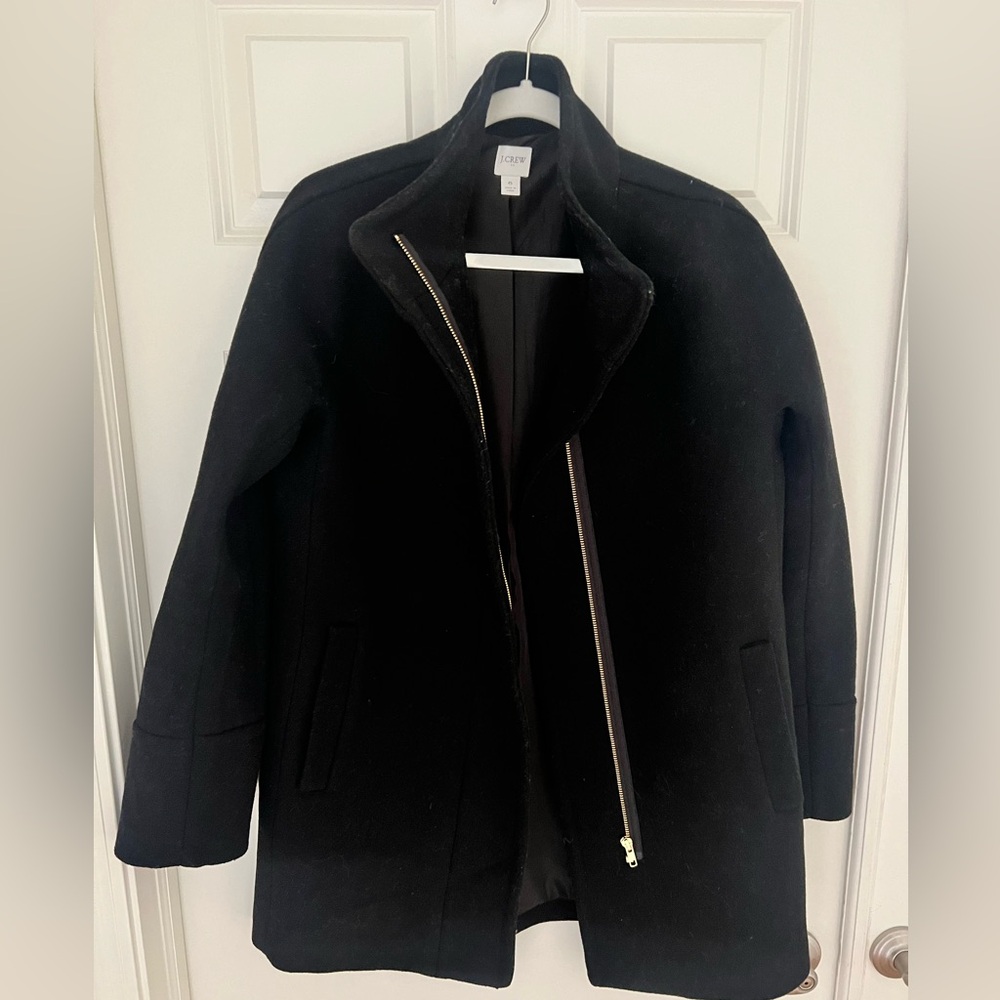 Women’s Black JCrew Jacket with gold zipper Size 6
